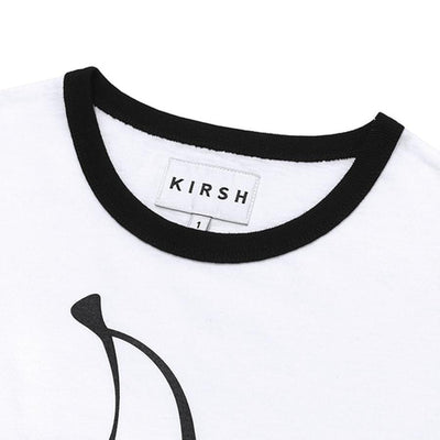 Kirsh - Big Cherry Ringer T-Shirt - White