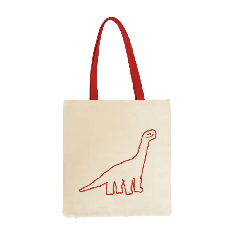 Dinotaeng - Dino Red Canvas Bag - Dinotaeng - Accessories, Pouch - Harumio