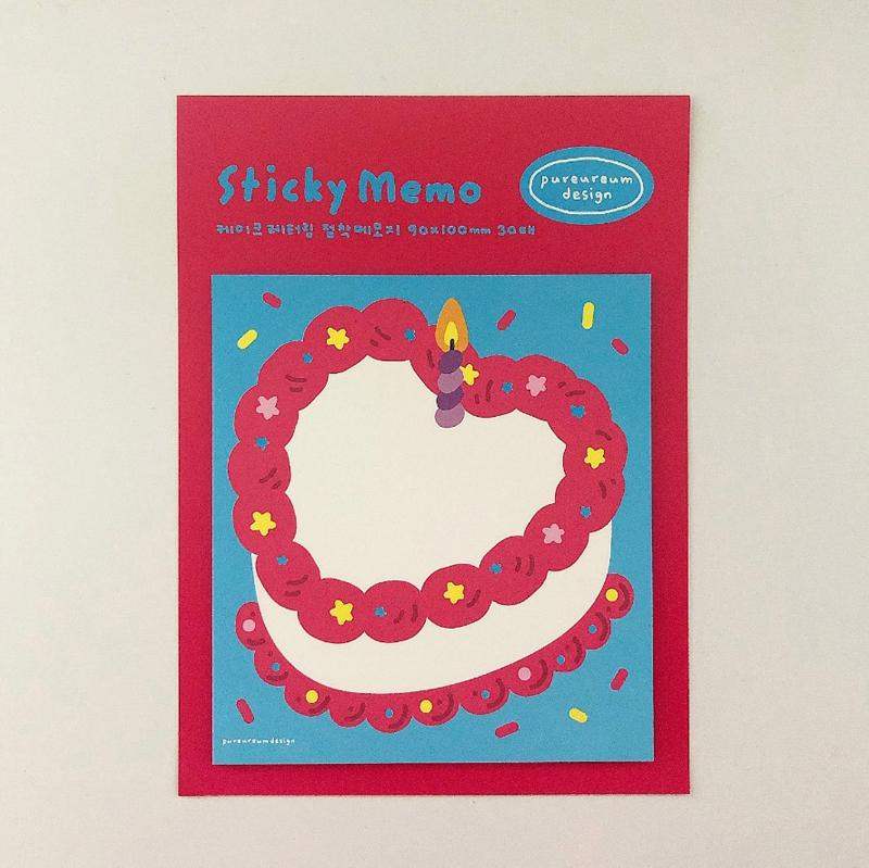 Pureureumdesign x 10x10 - Cake Lettering Sticky Note - Pureureumdesign - Stationery - Harumio
