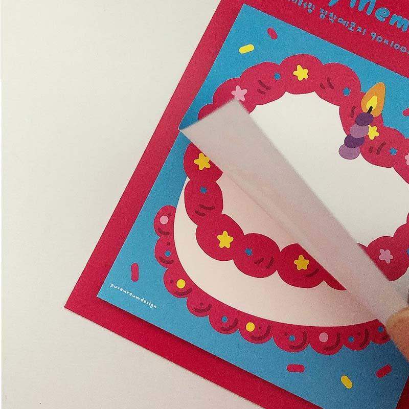Pureureumdesign x 10x10 - Cake Lettering Sticky Note - Pureureumdesign - Stationery - Harumio