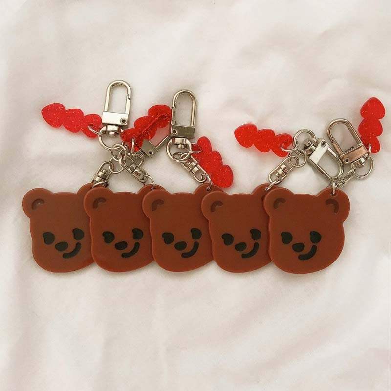 Pureureumdesign x 10x10 - Cupid Bear Engraved Epoxy Acrylic Keyring - Pureureumdesign - Accesories - Harumio