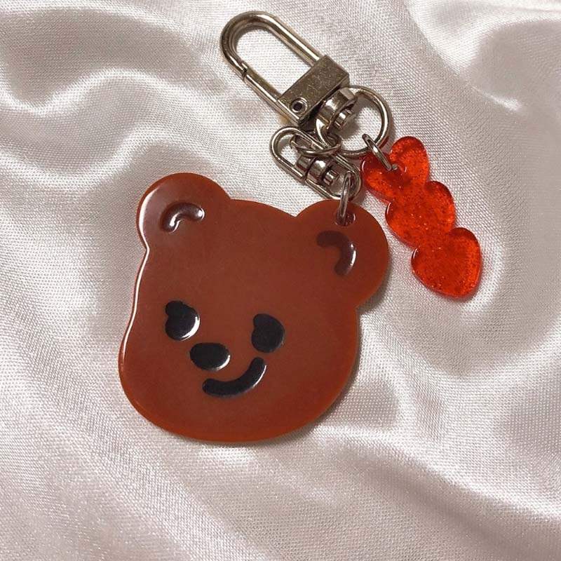 Pureureumdesign x 10x10 - Cupid Bear Engraved Epoxy Acrylic Keyring - Pureureumdesign - Accesories - Harumio