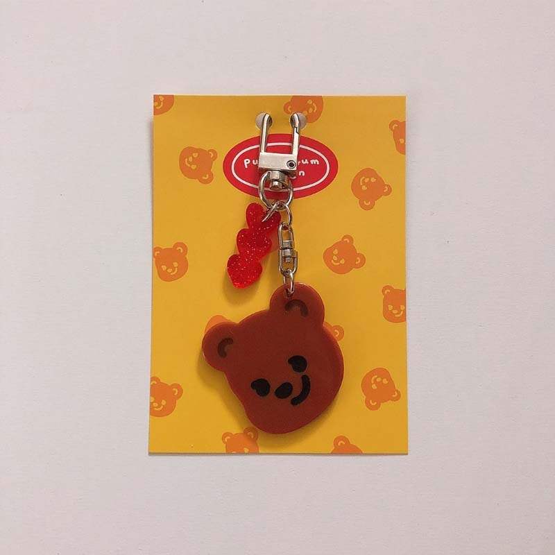 Pureureumdesign x 10x10 - Cupid Bear Engraved Epoxy Acrylic Keyring - Pureureumdesign - Accesories - Harumio