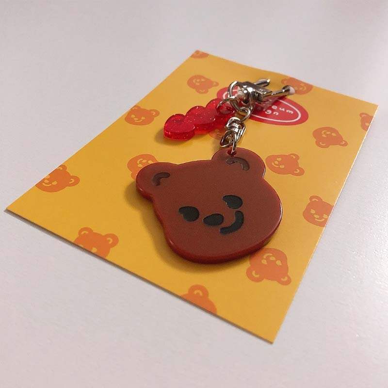 Pureureumdesign x 10x10 - Cupid Bear Engraved Epoxy Acrylic Keyring - Pureureumdesign - Accesories - Harumio
