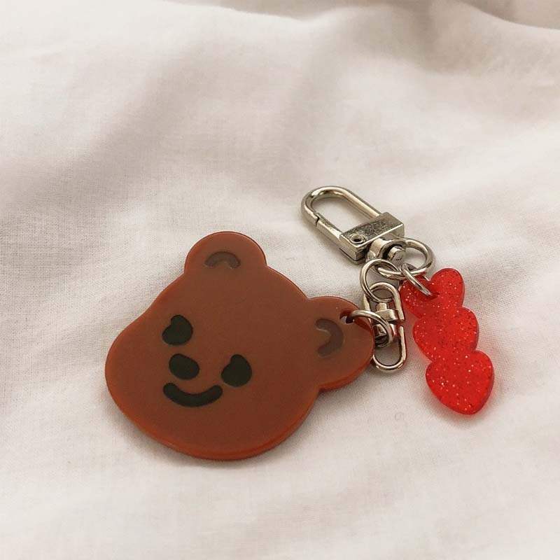 Pureureumdesign x 10x10 - Cupid Bear Engraved Epoxy Acrylic Keyring - Pureureumdesign - Accesories - Harumio