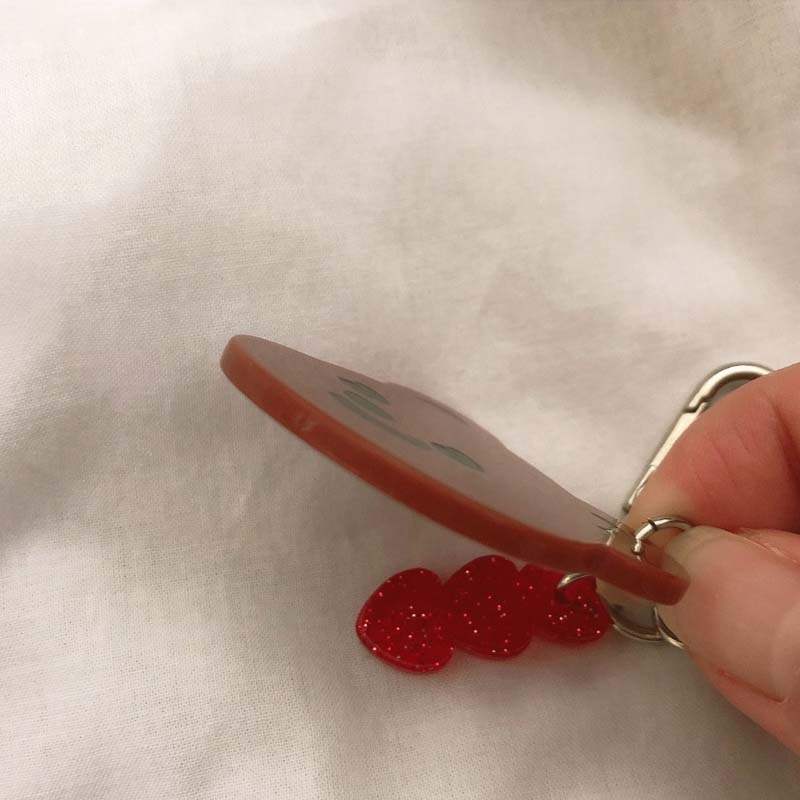 Pureureumdesign x 10x10 - Cupid Bear Engraved Epoxy Acrylic Keyring - Pureureumdesign - Accesories - Harumio
