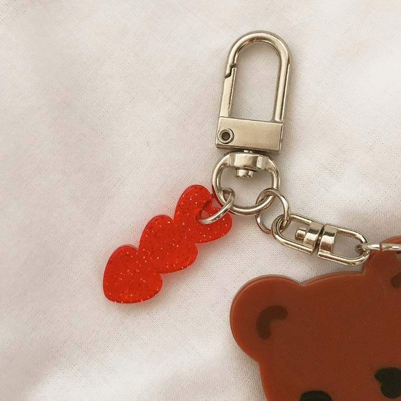 Pureureumdesign x 10x10 - Cupid Bear Engraved Epoxy Acrylic Keyring - Pureureumdesign - Accesories - Harumio
