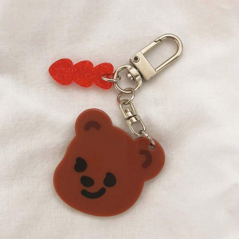 Pureureumdesign x 10x10 - Cupid Bear Engraved Epoxy Acrylic Keyring - Pureureumdesign - Accesories - Harumio