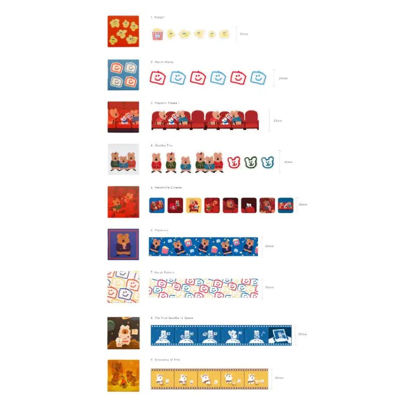 Dinotaeng - Marshville Cinema Masking Tape - Dinotaeng - Masking Tape - Harumio
