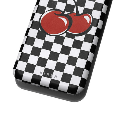 Kirsh - Heart Cherry Bumper Phone Case - Black