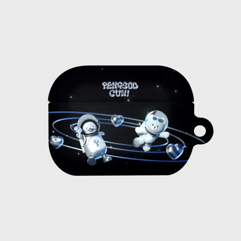 Earpearp x Pengsoo - Space Friends AirPods Hard Case (Black) - Earpearp x Pengsoo - AirPods Case - Harumio