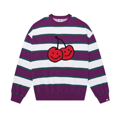 Krish - Big Doodle Cherry Sweatshirt (Violet)