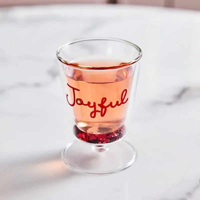 Korean Winter Story - Double Flake Heat Resistant Glass Goblet - Modern House - Goblet Glass - Harumio