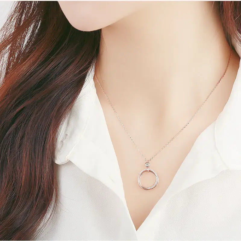 CLUE - Romantic Round Silver Necklace - CLUE - Jewelry - Harumio