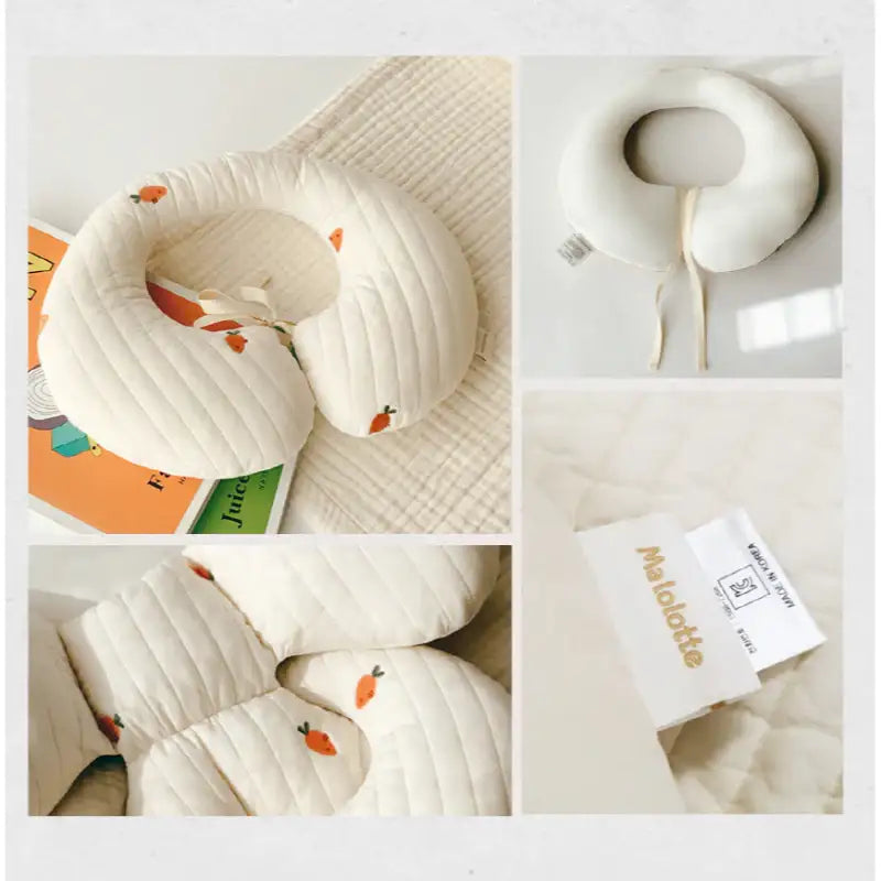 Malolotte x dot to dot - Quilted Embroidered Neck Cushion - Malolotte - Home & Living, Accessories - Harumio
