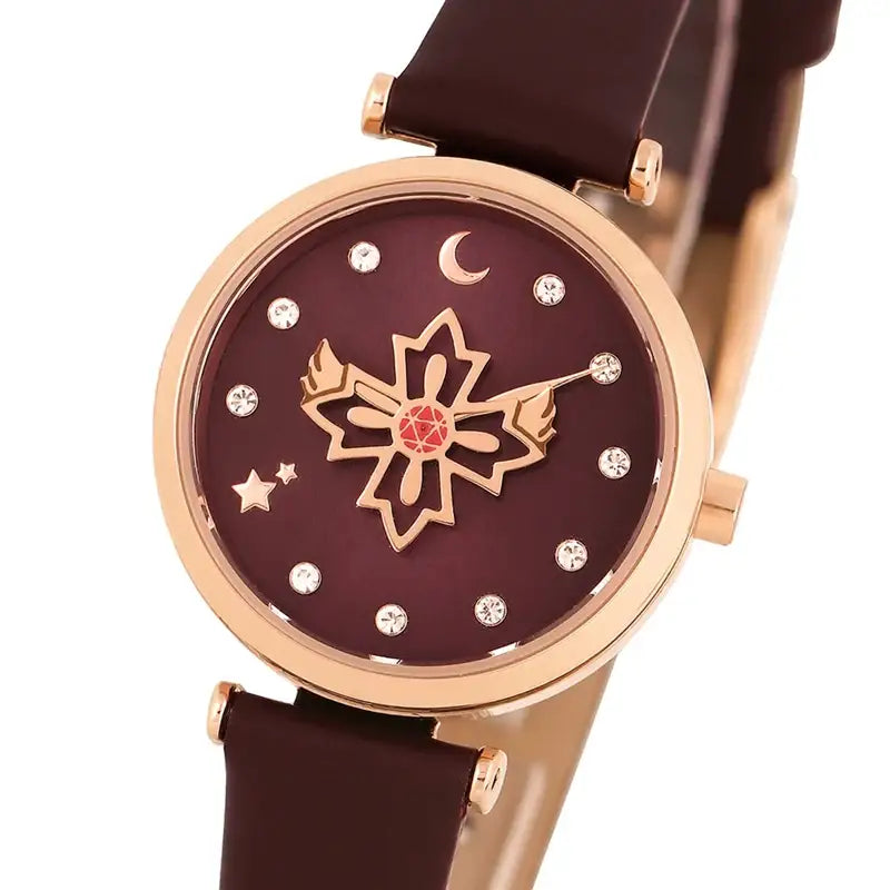 Saint Tail x Clue - Saint Wing Leather Watch - Purple - CLUE - Jewelry - Harumio