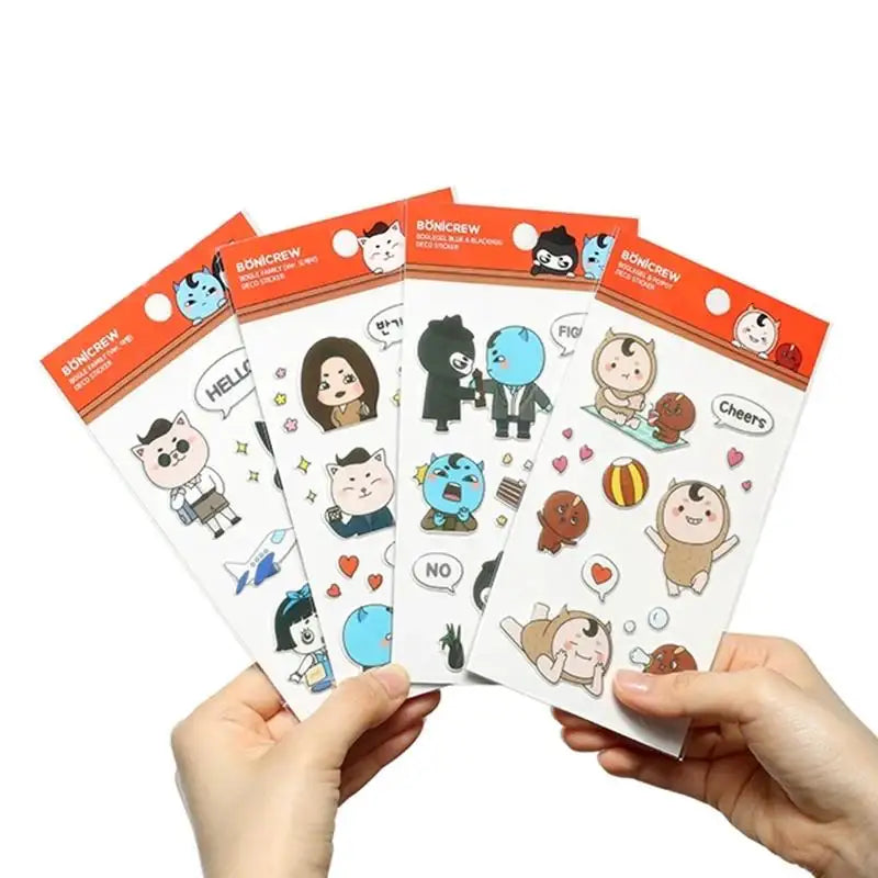 Bogle Family - Embossed Deco Sticker - BONICREW - Stationery - Harumio