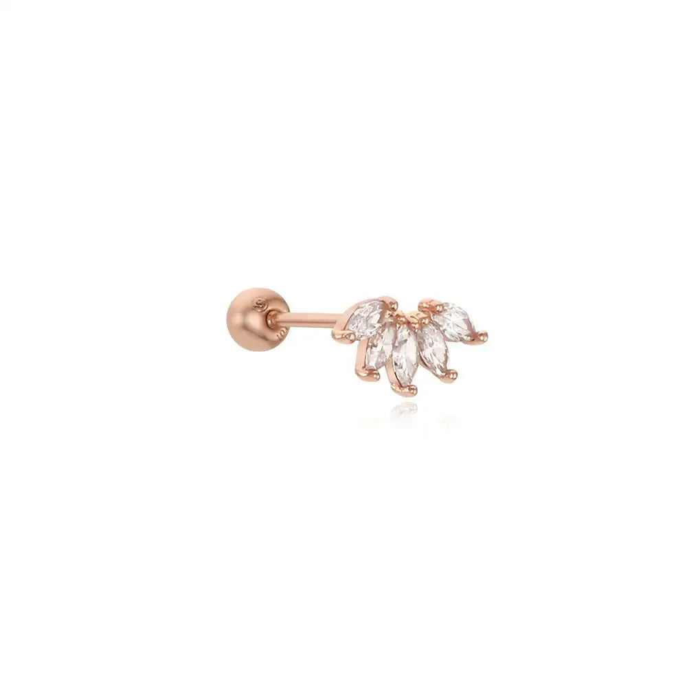 CLUE - Crystal Wing 10K/14K Gold Ear Pierce - CLUE - Jewelry - Harumio