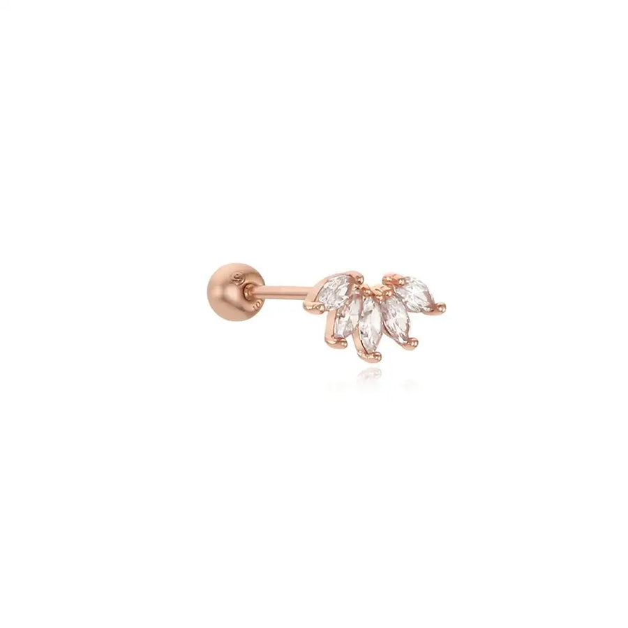 CLUE - Crystal Wing 10K/14K Gold Ear Pierce - CLUE - Jewelry - Harumio