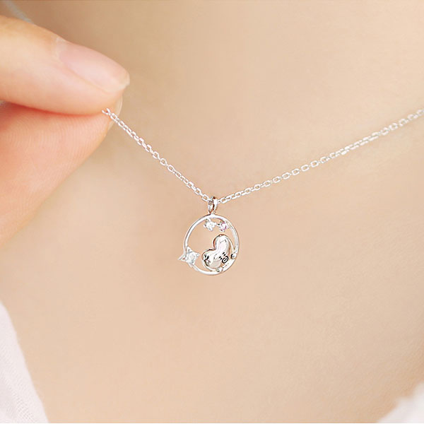 BT21 x OST - Silver Necklace Ver. 2 - Tata - BT21 - Necklace - Harumio