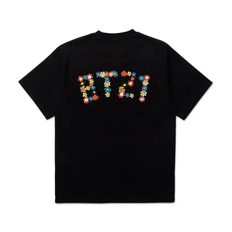 BT21 - Flower Collection - BT21 Logo Short Sleeve T-Shirt - BT21 - Clothing - Harumio