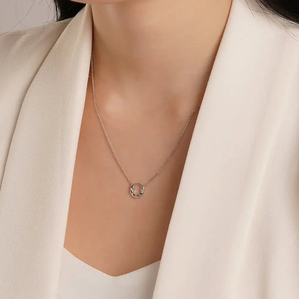OST - Lucky Rock Horseshoe Daily Stone Silver Necklace - OST - Jewelry - Harumio