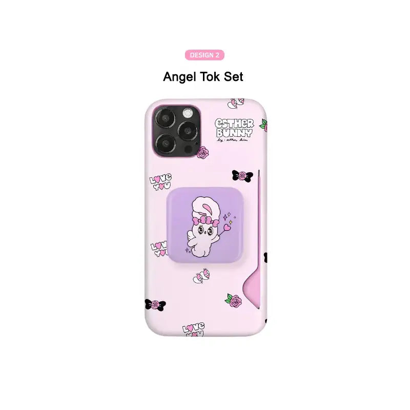 Esther Bunny - Candy Mirror Tok + Card Slim Fit Phone Case Set - Esther Bunny - Phone Cases - Harumio