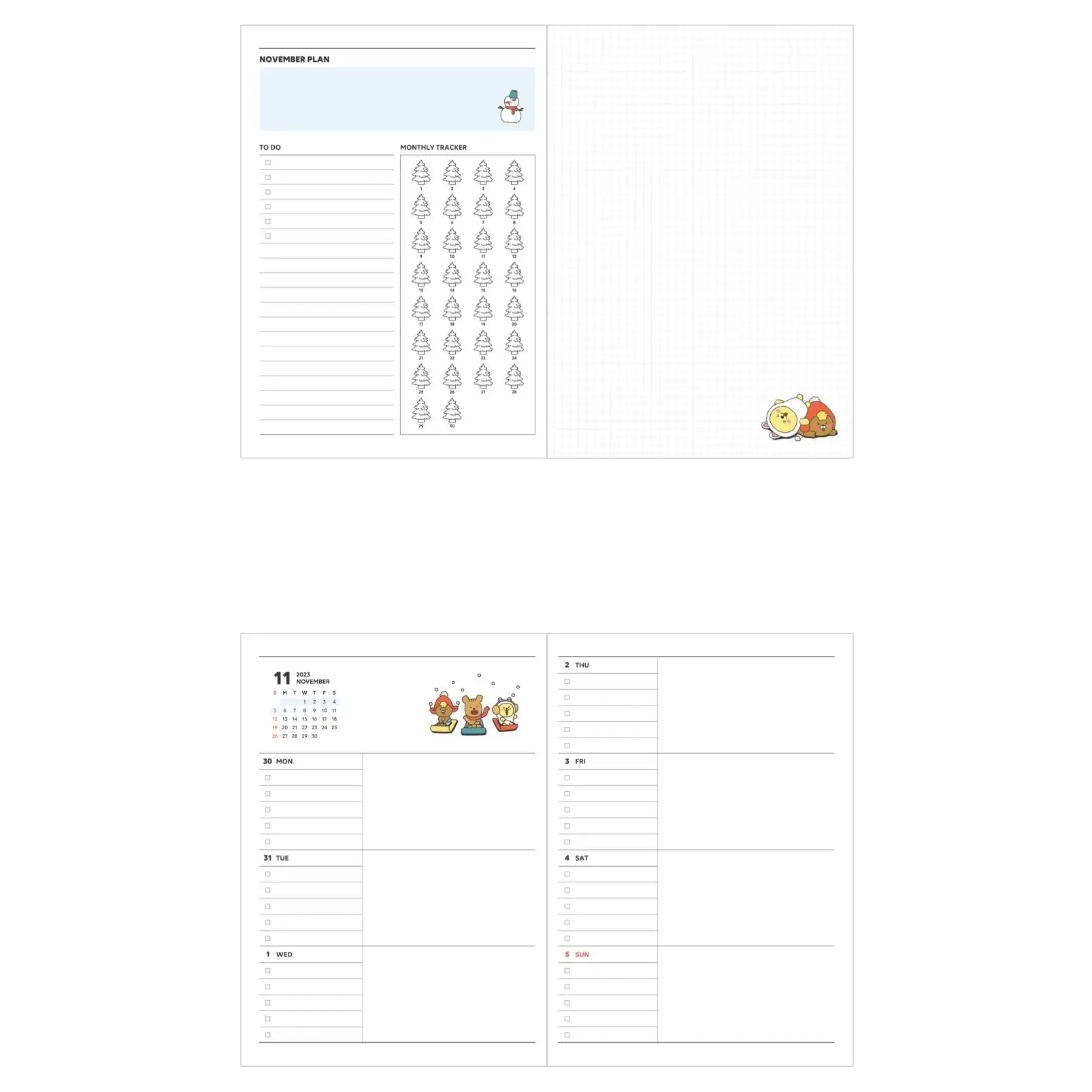 Kakao Friends - 2023 Daily Planner Set - Kakao Friends - Accessories - Harumio