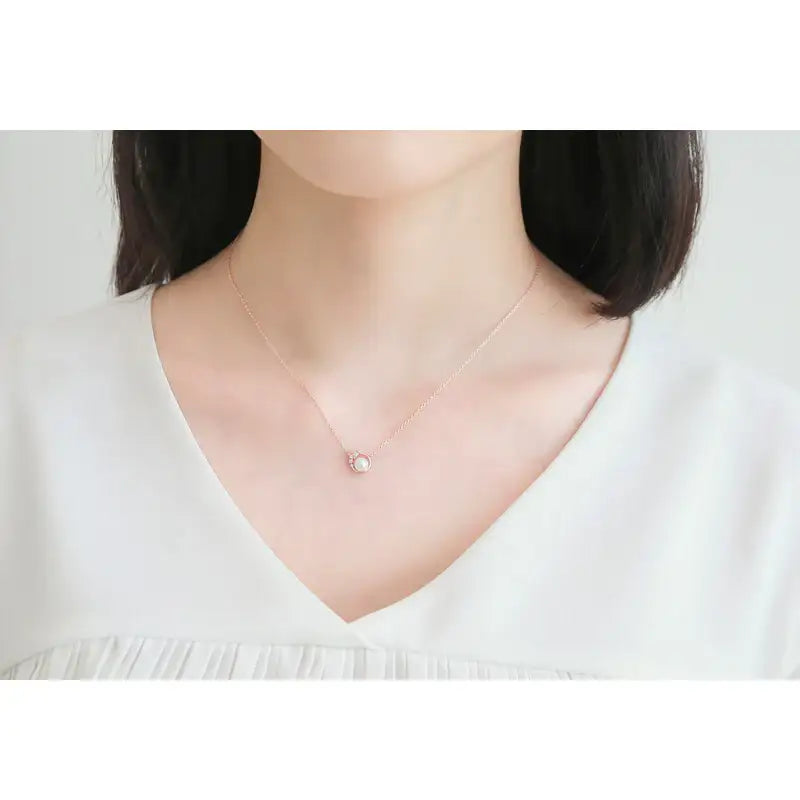 CLUE - Basic Pearl Silver Necklace - CLUE - Jewelry - Harumio