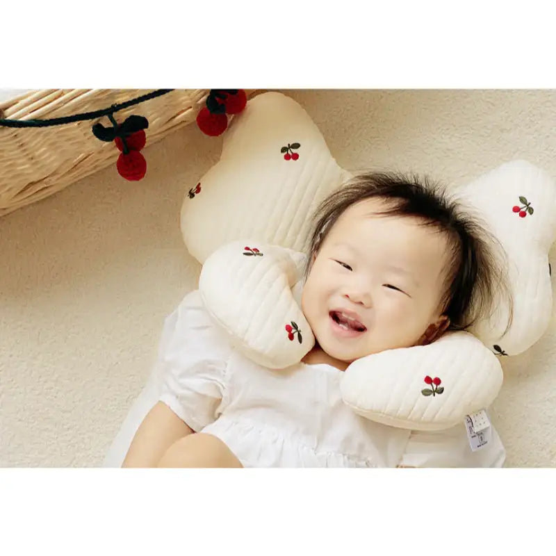 Malolotte x dot to dot - Quilted Embroidered Neck Cushion - Malolotte - Home & Living, Accessories - Harumio