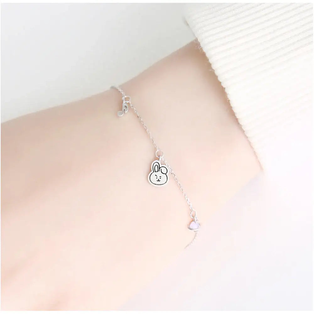 BT21 x OST - Cooky Silver Bracelet - OST - Bracelets - Harumio