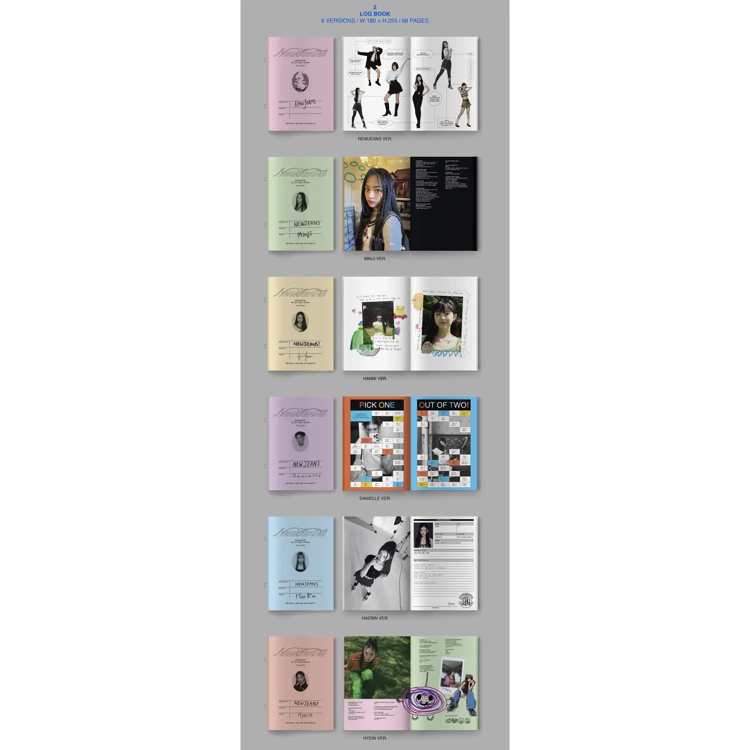 NewJeans - New Jeans : 1ST EP Album (Bluebook 6 Versions Set) - NewJeans - Album - Harumio