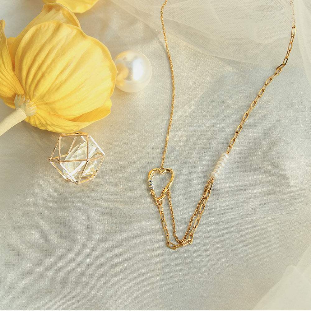 Bloom x Dewy desert - Love Letter Silver Necklace - Bloom x Dewy desert - Jewelry - Harumio