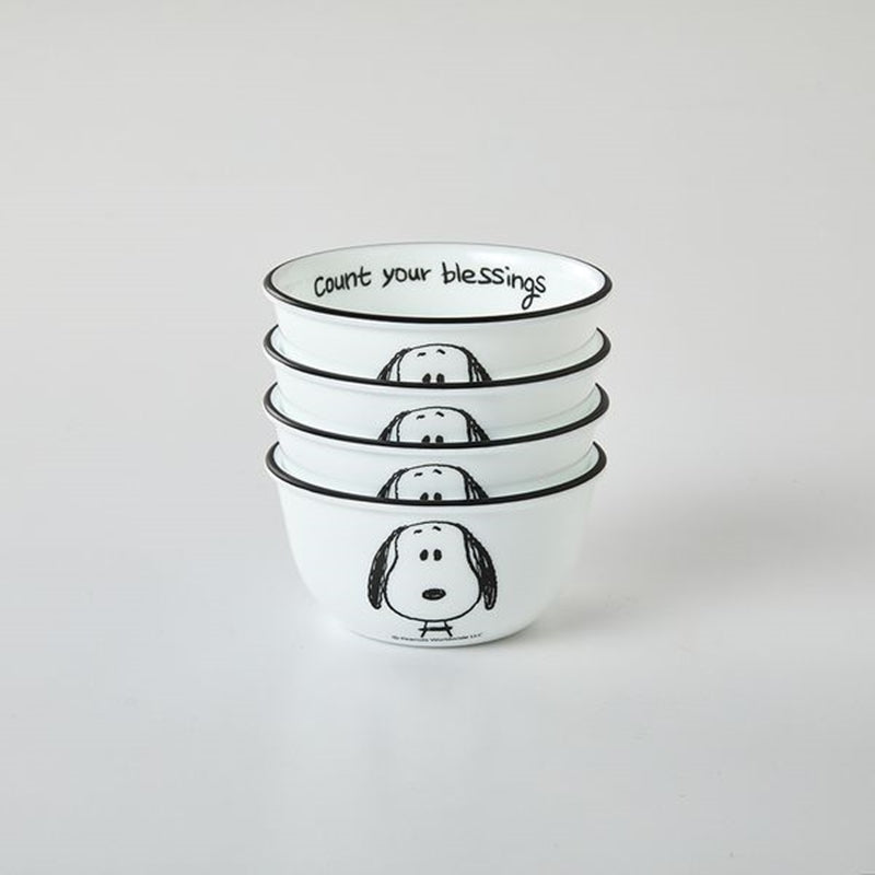 Corelle x Peanuts - Snoopy and Charlie - Rice Bowl 4P Set
