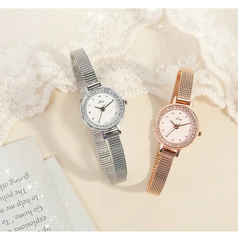 CLUE - Round Cubic Point Mesh Watch - CLUE - Watches - Harumio