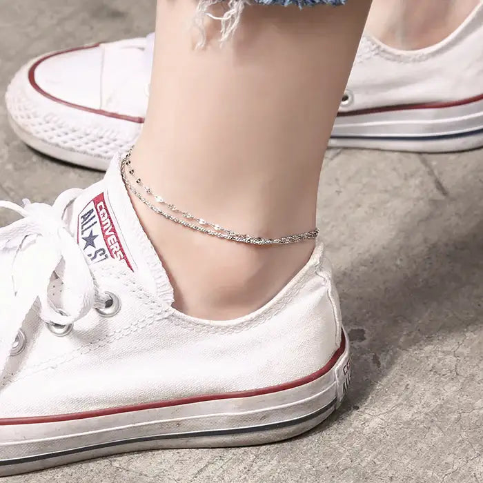 OST - Wavy Chain Ring Anklet - OST - Jewelry - Harumio