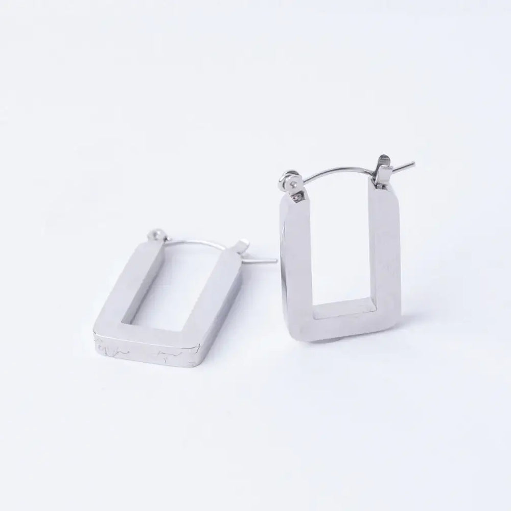 OST - Basic Square One Touch Earring - OST - Jewelry - Harumio