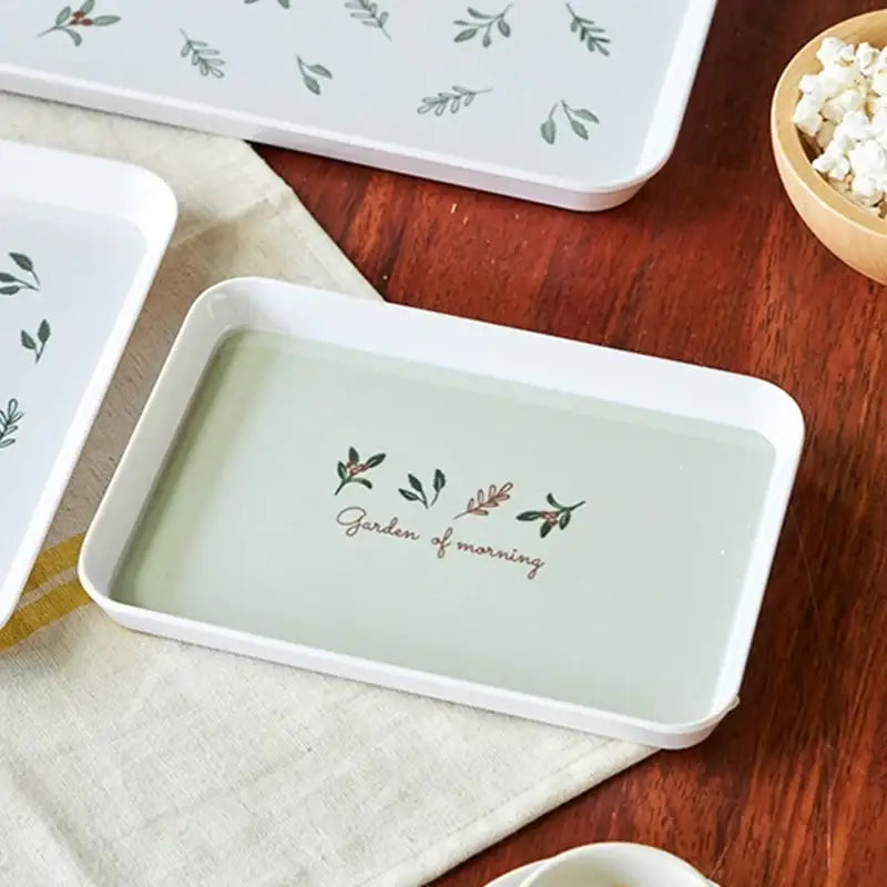 Korean Garden Of Morning Melamine Tray Set - Modern House - Serving Trays - Harumio