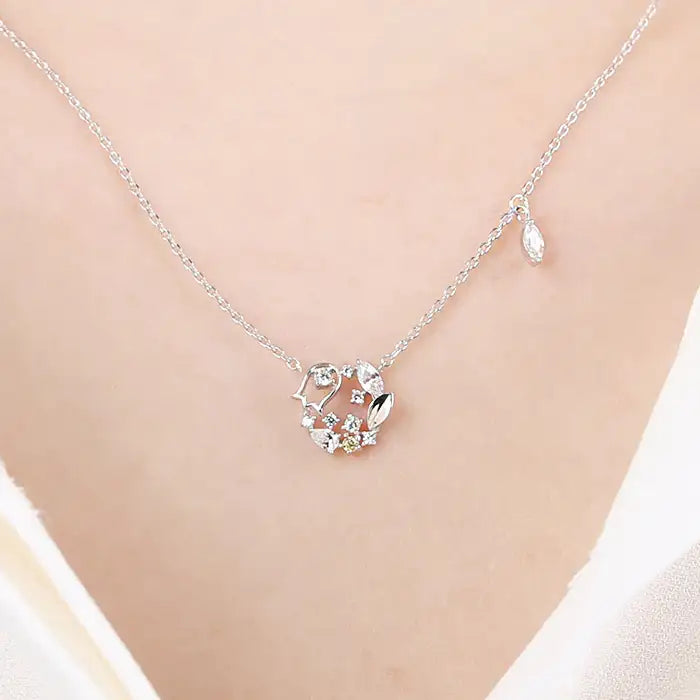OST - November Birthstone Citrine Lantern Flower Birth Flower Necklace - OST - Jewelry - Harumio