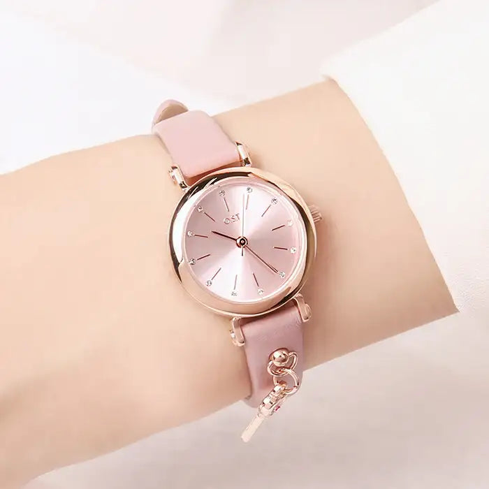 OST - Love Key Pink Leather Watch - OST - Watch - Harumio