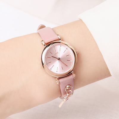 OST - Love Key Pink Leather Watch