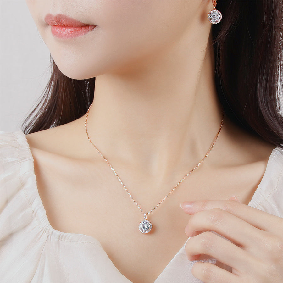 CLUE - Pure Crystal Rose Gold Necklace