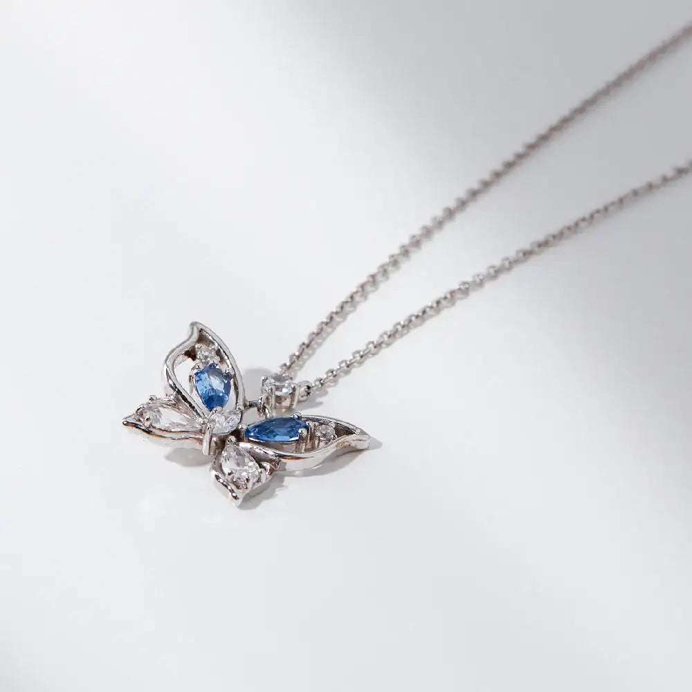 CLUE - Blue Summer Dream Silver Necklace - CLUE - Jewelry - Harumio