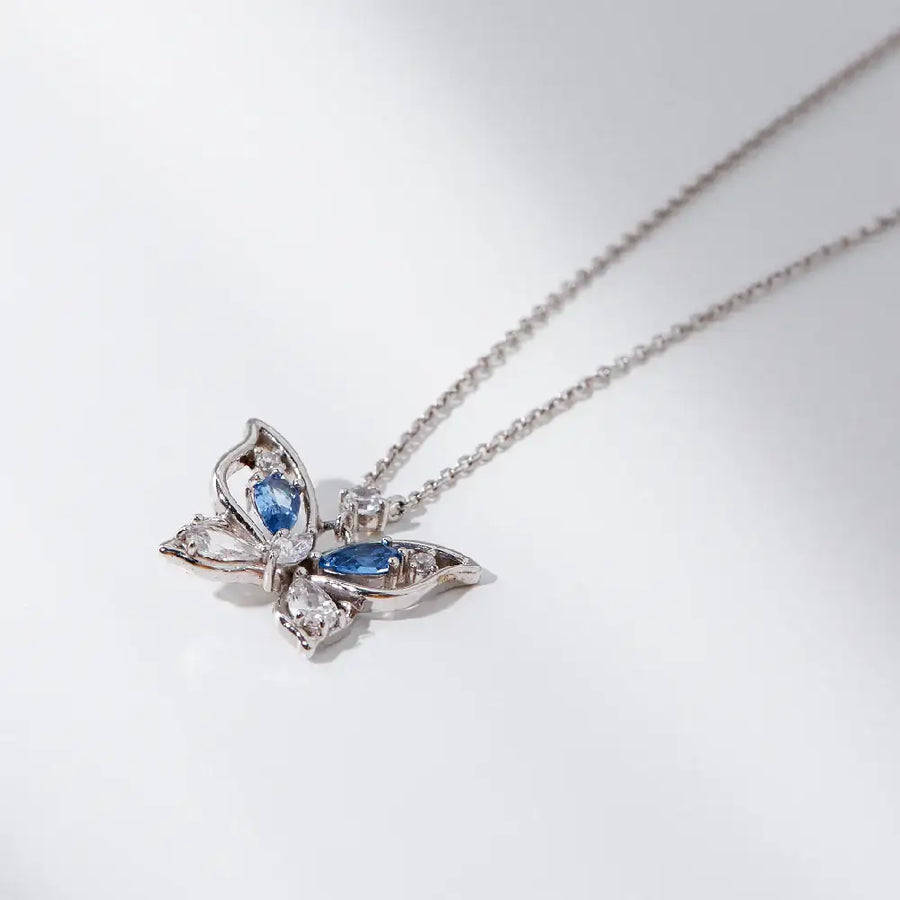 CLUE - Blue Summer Dream Silver Necklace - CLUE - Jewelry - Harumio