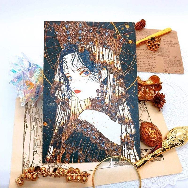 Libet - Gem Gold Foil Postcard Set - Libet - Stationary - Harumio