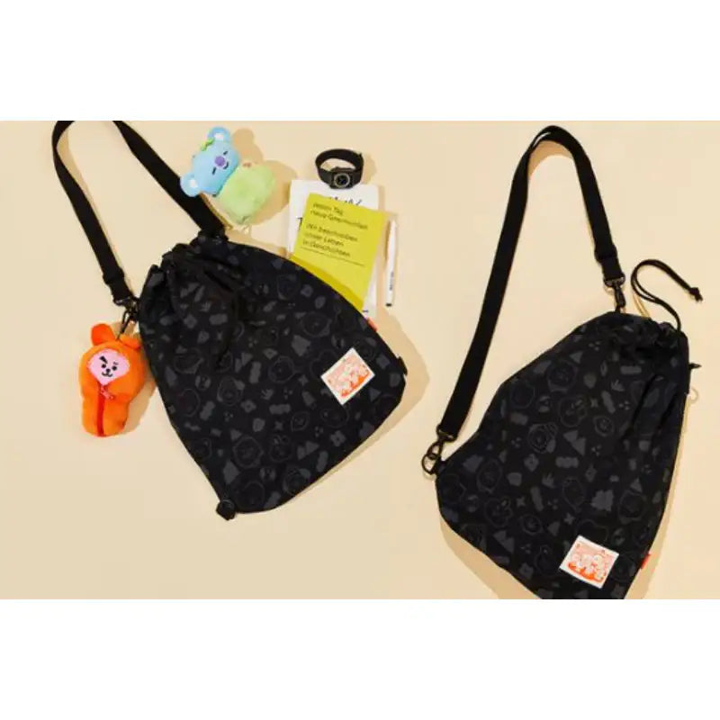 BT21- Baby Green Planet Pattern Shoulder Bag - LINE FRIENDS - Bags - Harumio
