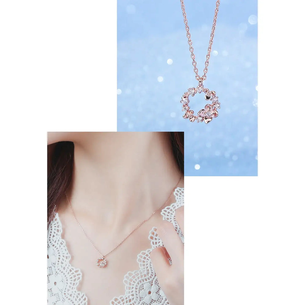 CLUE - Breeze Hydrangea Petals Silver Necklace - CLUE - Jewelry - Harumio