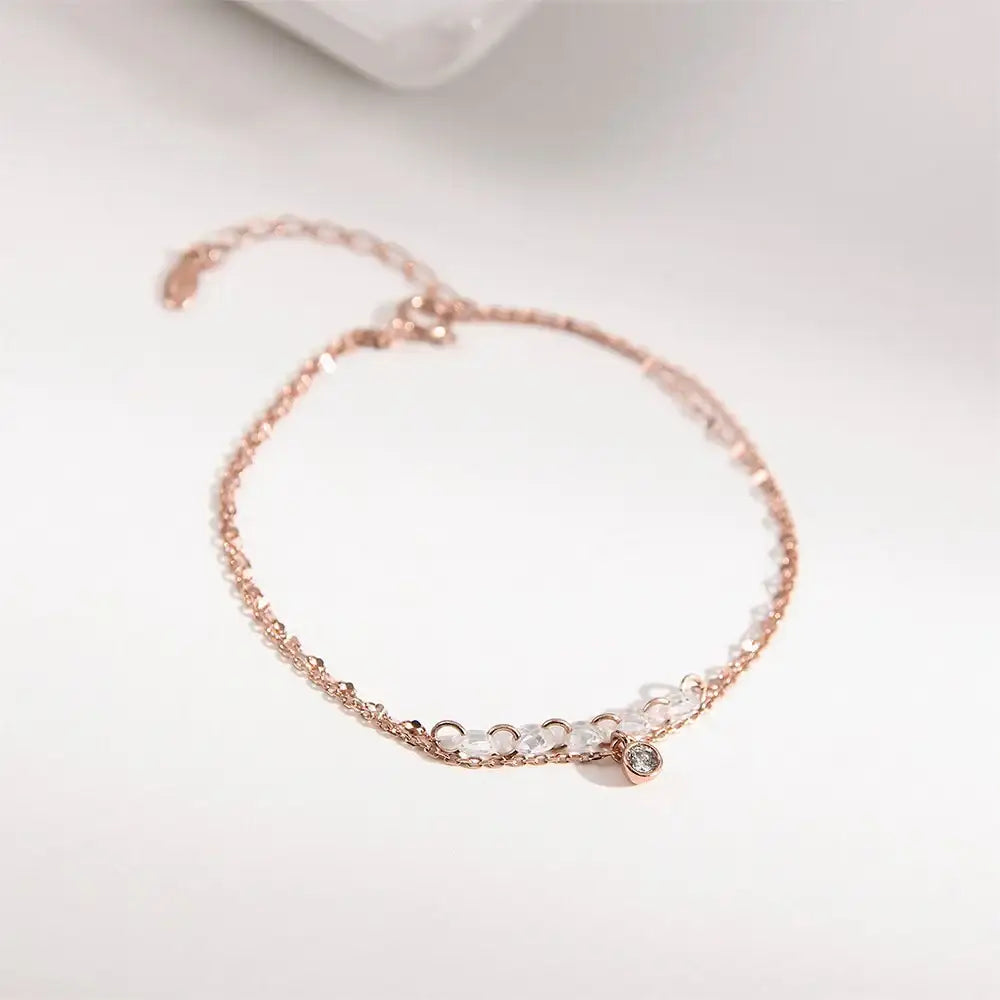 CLUE - Cut Crystal Chain Silver Bracelet - CLUE - Jewelry - Harumio