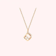 CLUE - Double Brilliant Square Silver Necklace - CLUE - Jewelry - Harumio