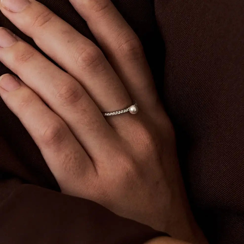 OST - Mini White Pearl Ring - OST - Jewelry - Harumio